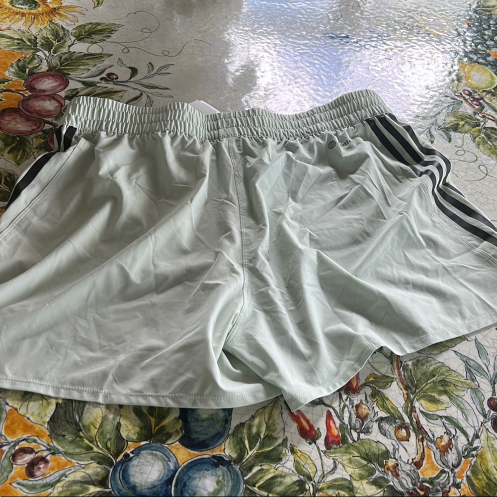 Adidas Light Mint Green Athletic Shorts Lightweight Design